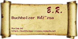Buchholzer Rózsa névjegykártya